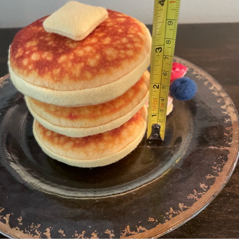 Felt Food Pancake Breakfast Fruit Brunch for Play or Prop Fake Faux Decoration - Picture 7 of 8